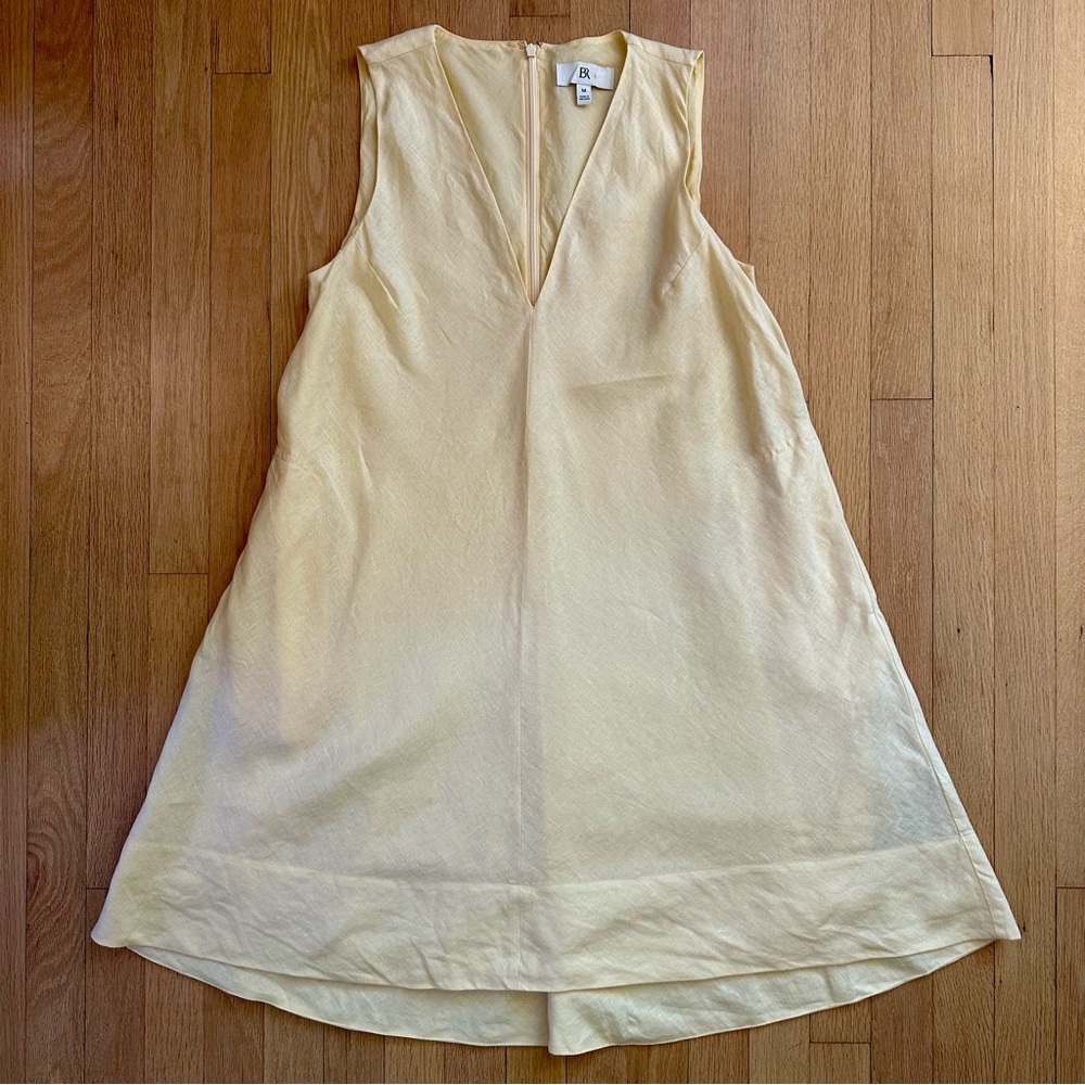 Banana Republic Yellow Sleeveless V-Neck Mini Dress - Picture 4 of 16